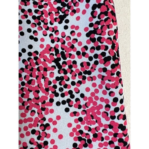 Zach & Rachel Women Size L Tank Tunic Pink Black Lined Chiffon Trim Asymmetrical - Picture 11 of 12